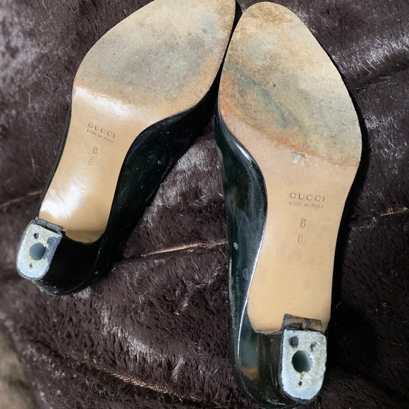 Gucci patent black leather 101-4249 pumps/heels - Picture 4 of 4